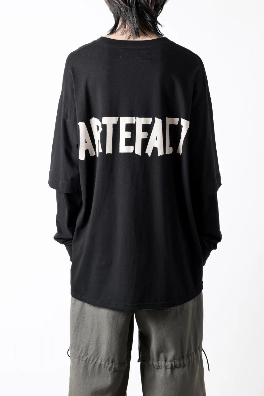 A.F ARTEFACT LAYERED LONG SLEEVE TOPS / PRINT TYPE-A (BLACK) - Image 7