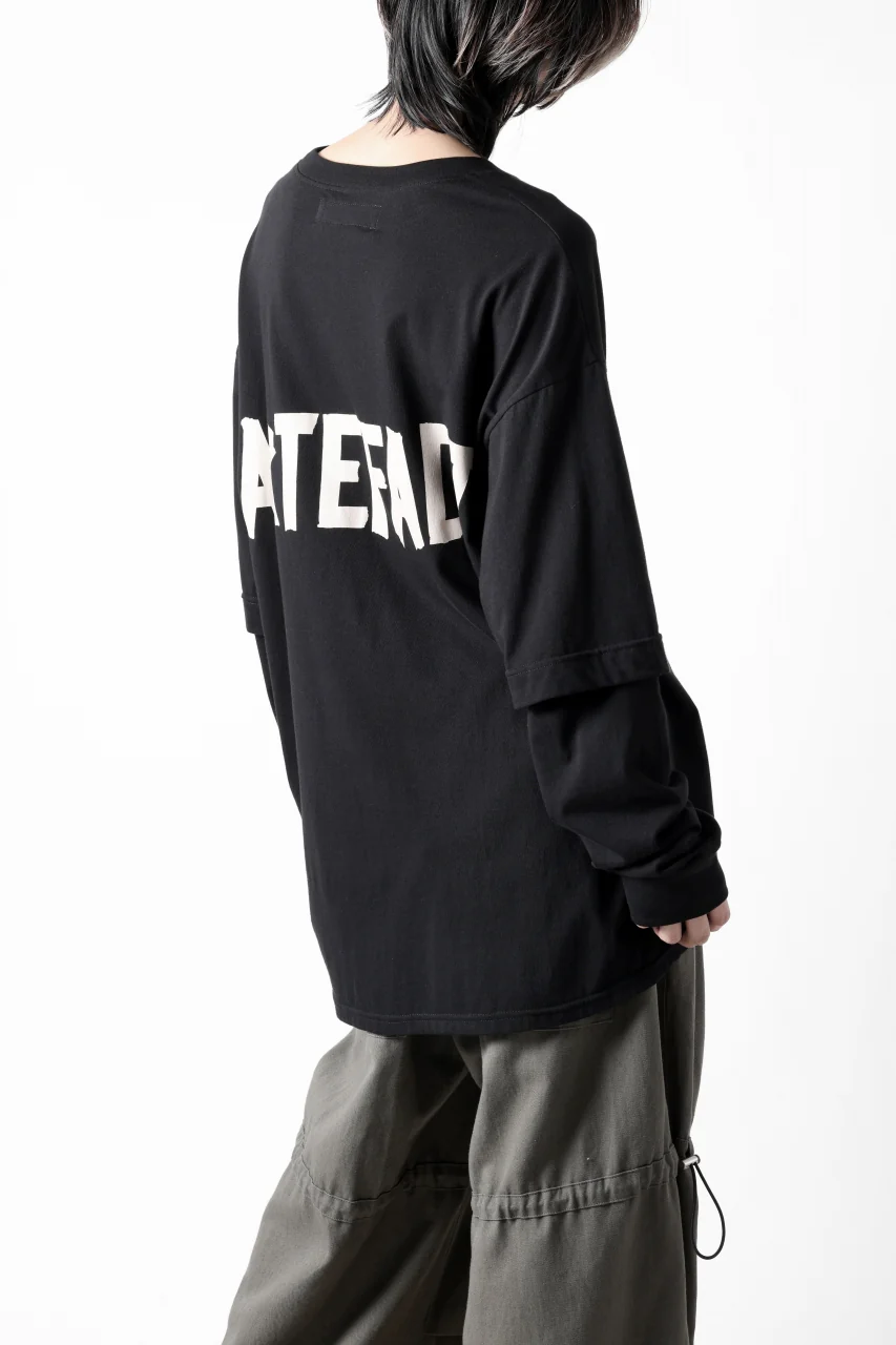 A.F ARTEFACT LAYERED LONG SLEEVE TOPS / PRINT TYPE-A (BLACK) - Image 9