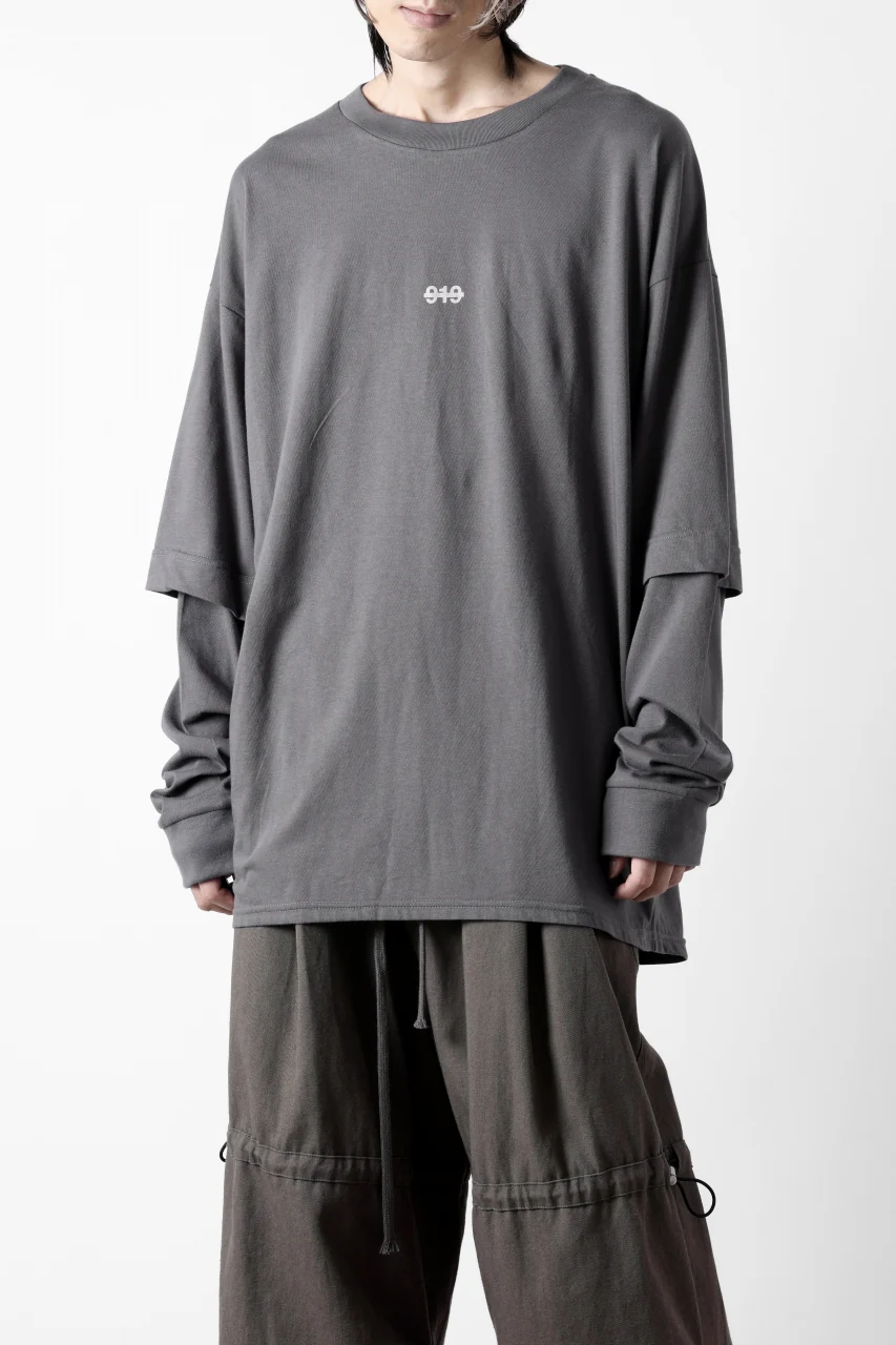 A.F ARTEFACT LAYERED LONG SLEEVE TOPS / PRINT TYPE-A (GREY) - Image 15