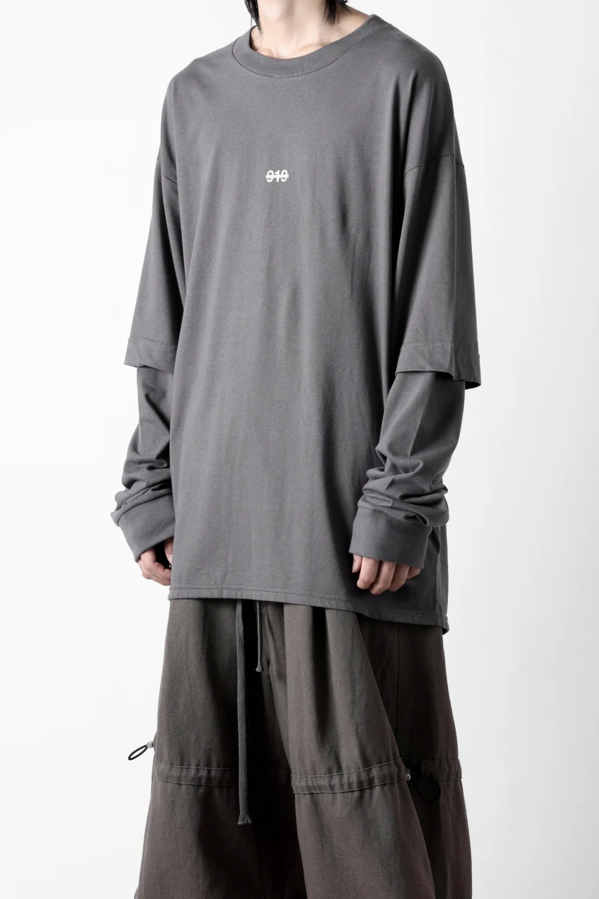 A.F ARTEFACT LAYERED LONG SLEEVE TOPS / PRINT TYPE-A (GREY) - Image 8
