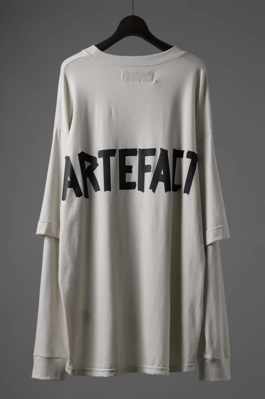 A.F ARTEFACT LAYERED LONG SLEEVE TOPS / PRINT TYPE-A (IVORY) - Image 3