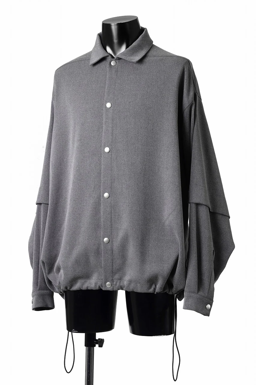 A.F ARTEFACT LAYERED SLEEVE OVER SIZE SHIRTS / SERGE TWILL (L.GREY) - Image 20