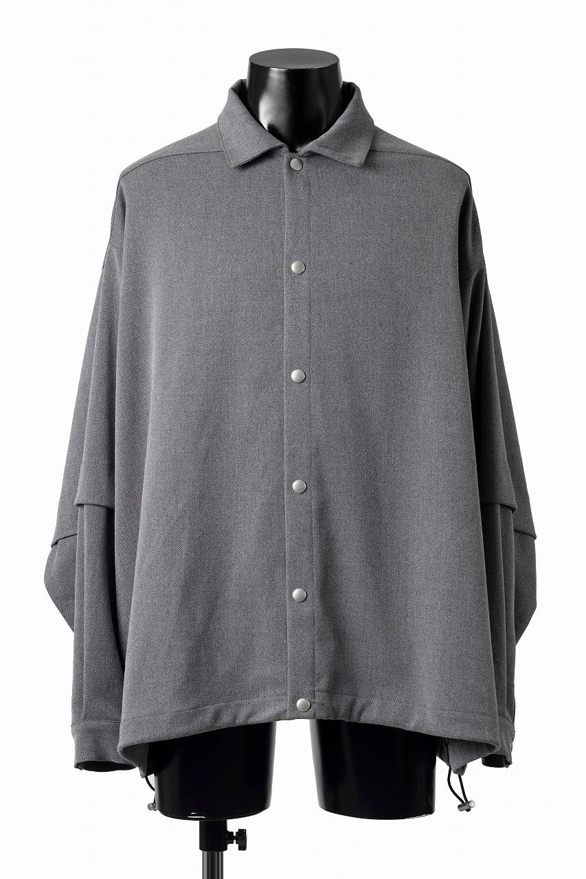A.F ARTEFACT LAYERED SLEEVE OVER SIZE SHIRTS / SERGE TWILL (L.GREY) - Image 21