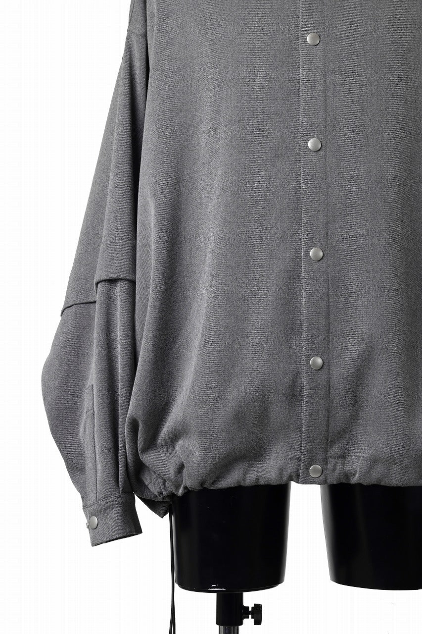 A.F ARTEFACT LAYERED SLEEVE OVER SIZE SHIRTS / SERGE TWILL (L.GREY) - Image 30