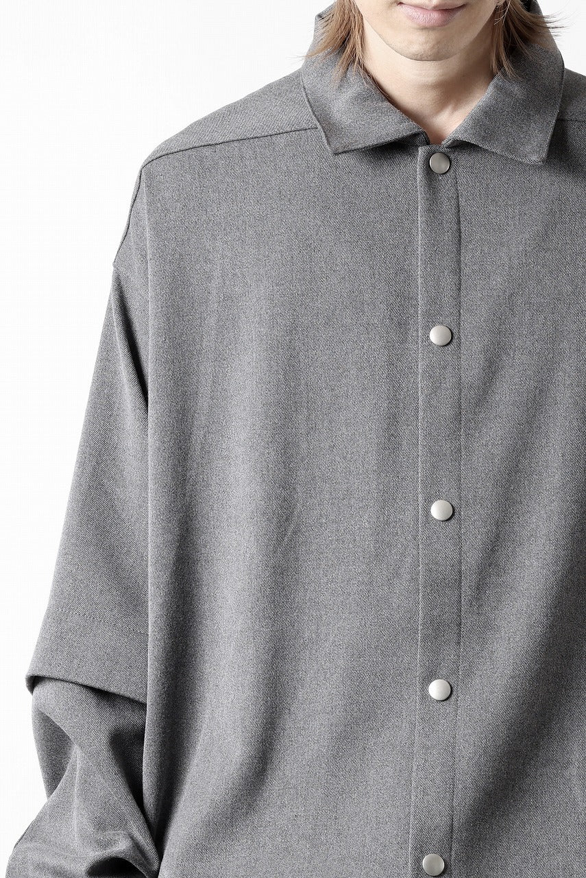A.F ARTEFACT LAYERED SLEEVE OVER SIZE SHIRTS / SERGE TWILL (L.GREY) - Image 36