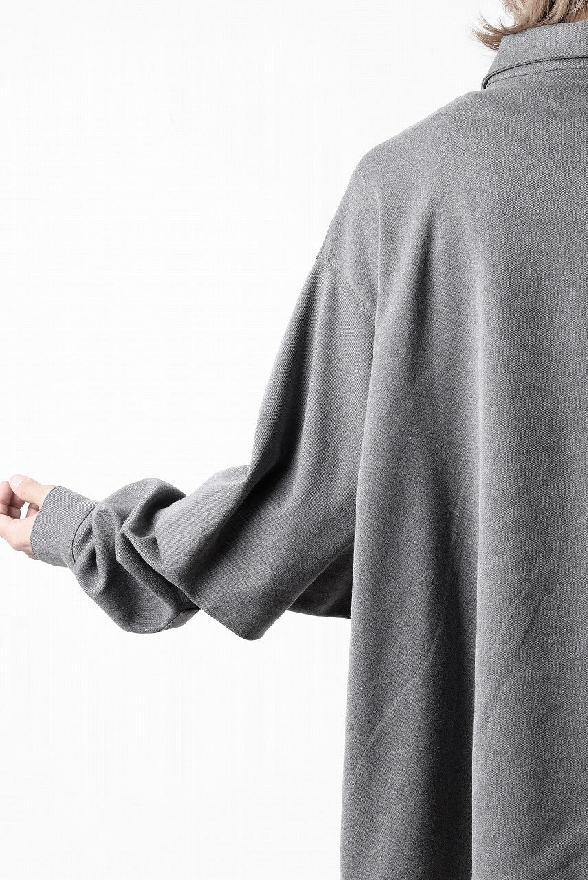 A.F ARTEFACT LAYERED SLEEVE OVER SIZE SHIRTS / SERGE TWILL (L.GREY) - Image 38