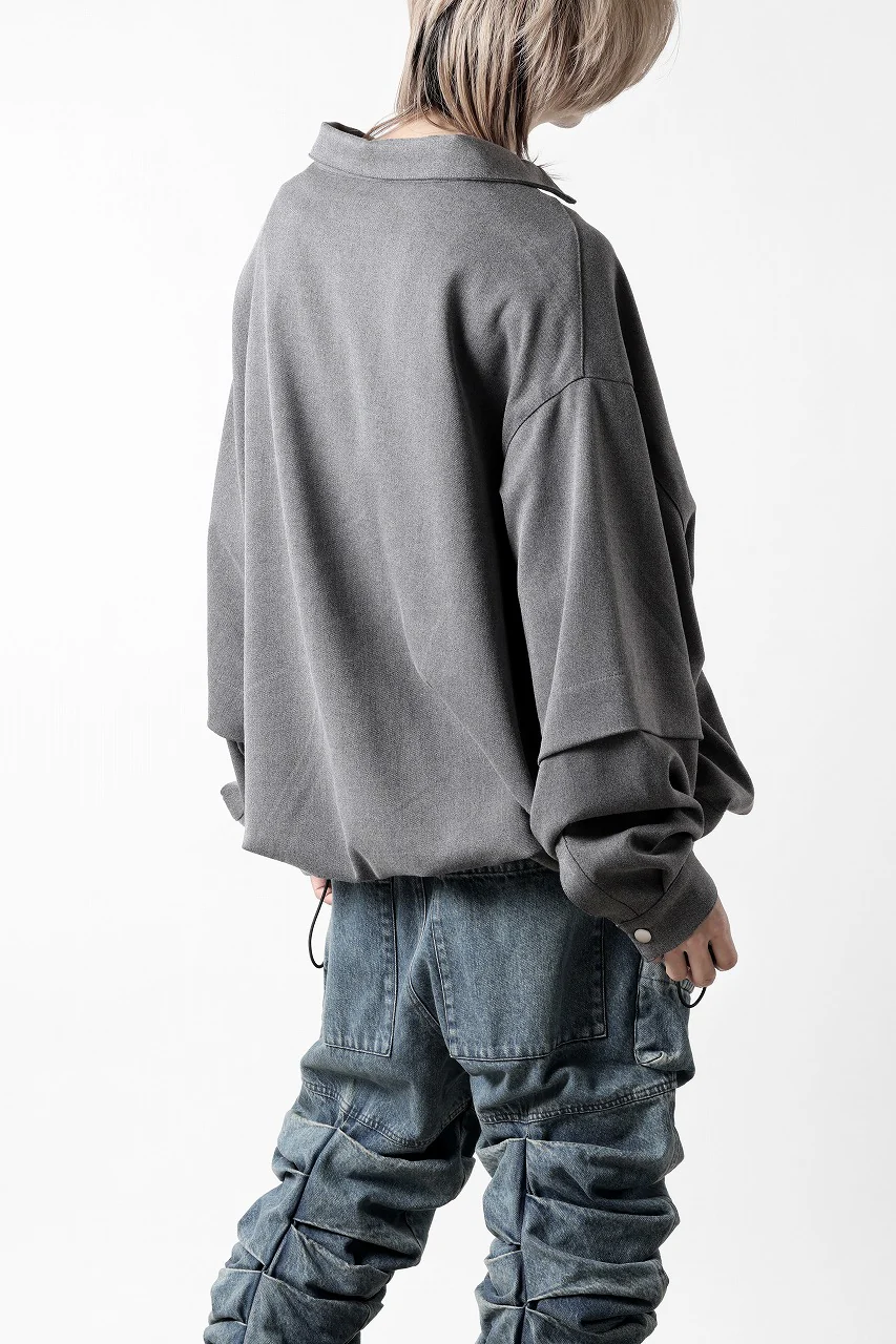 A.F ARTEFACT LAYERED SLEEVE OVER SIZE SHIRTS / SERGE TWILL (L.GREY) - Image 8