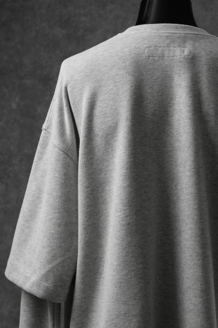 A.F ARTEFACT LAYERED SLEEVE TOP / COPE KNIT JERSEY (LIGHT GREY) - Image 8