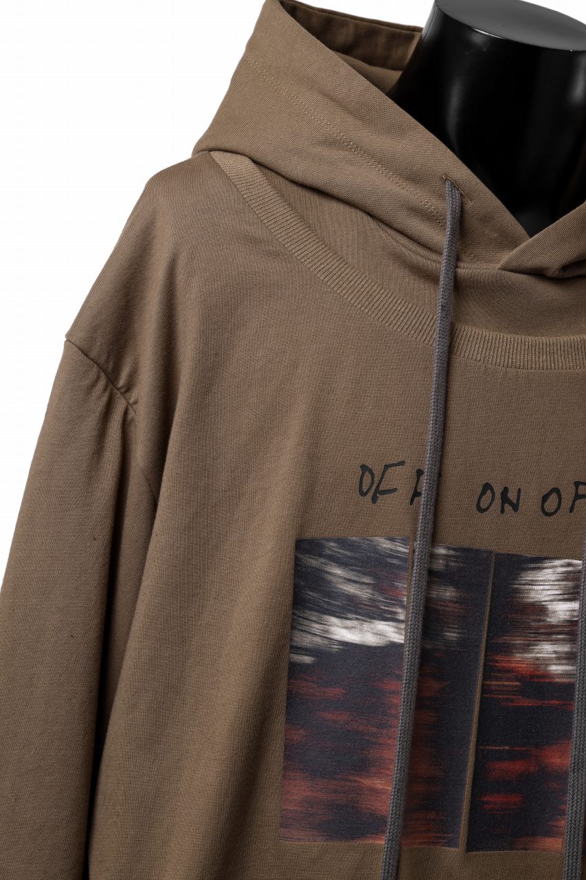 A.F ARTEFACT LAYERED TEE HOODIE / TYPE-A PRINT (BROWN) - Image 7