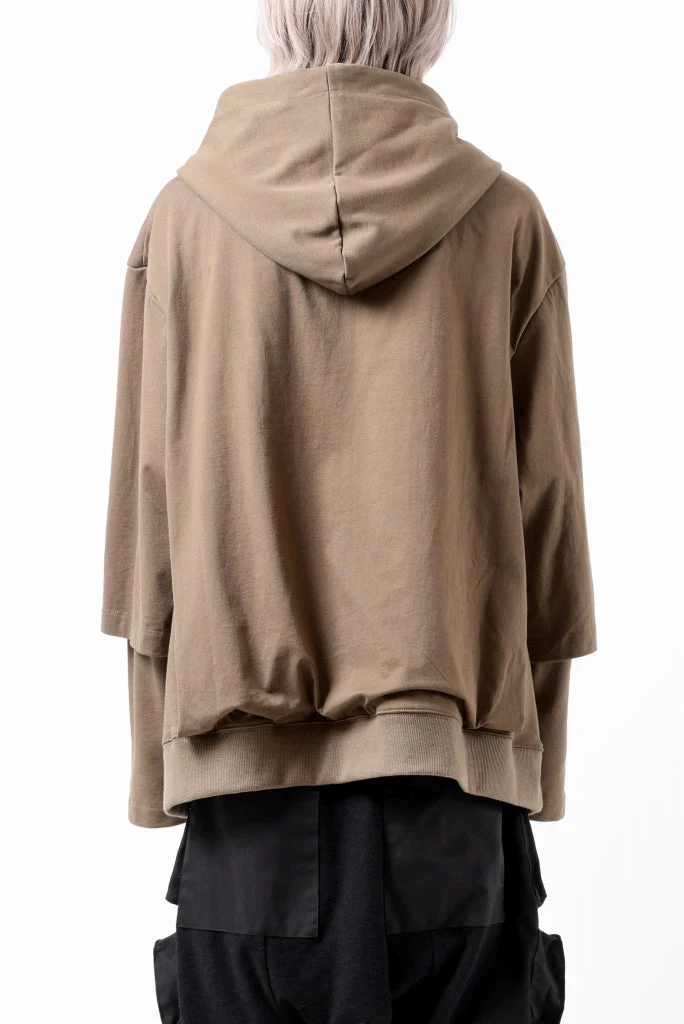 A.F ARTEFACT LAYERED TEE HOODIE (BROWN) - Image 8