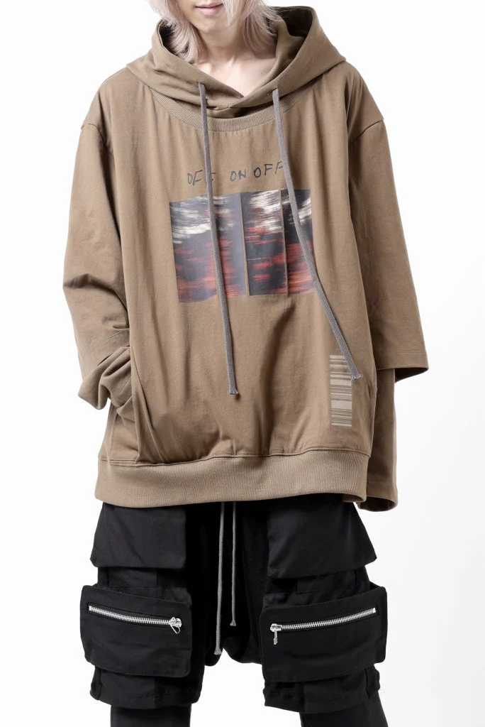 A.F ARTEFACT LAYERED TEE HOODIE (BROWN) - Image 9