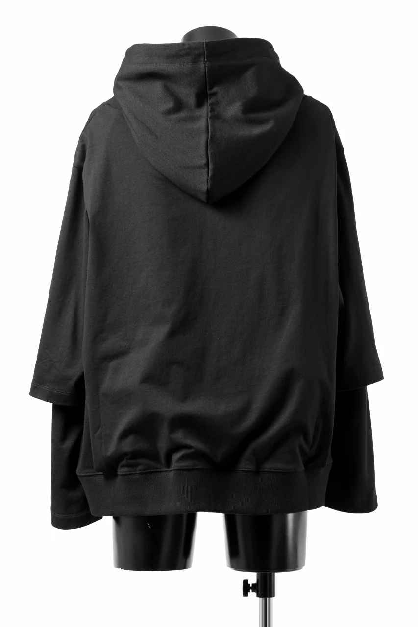 A.F ARTEFACT LAYERED TEE HOODIE / TYPE-A PRINT (BLACK) - Image 4