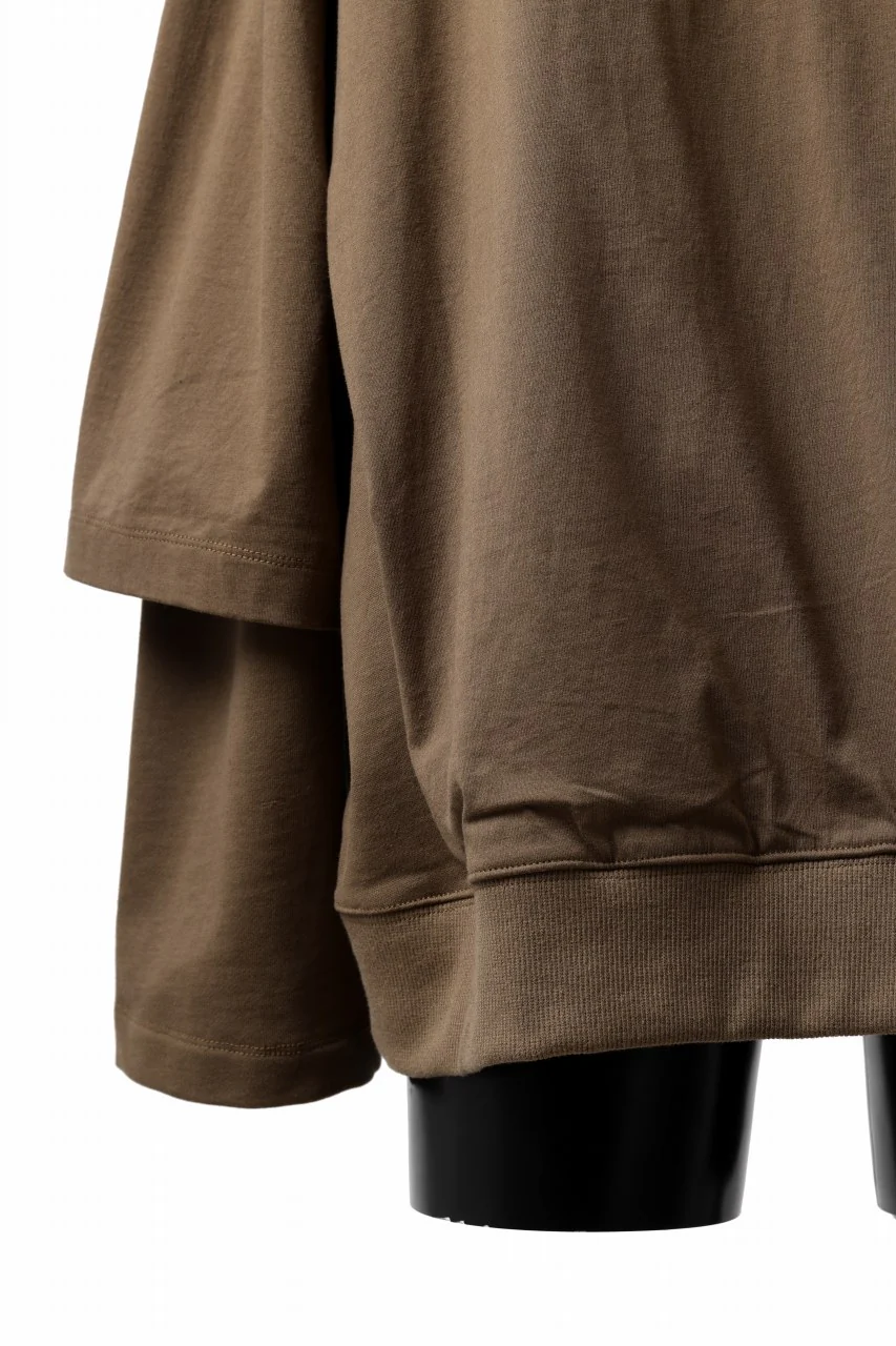 A.F ARTEFACT LAYERED TEE HOODIE / TYPE-A PRINT (BROWN) - Image 9