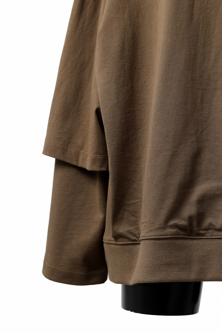 A.F ARTEFACT LAYERED TEE HOODIE / TYPE-B PRINT (BROWN) - Image 12