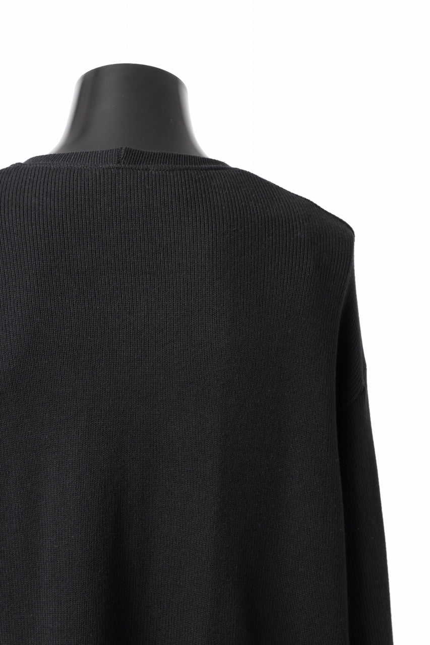 A.F ARTEFACT LAYERED ZIP PULLOVER / COTTON KNIT+JERSEY (BLACK) - Image 26