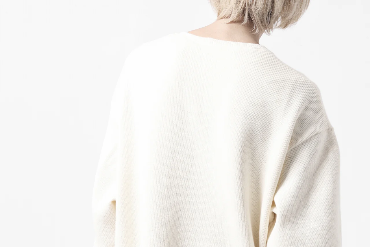 A.F ARTEFACT LAYERED ZIP PULLOVER / COTTON KNIT+JERSEY (IVORY) - Image 37