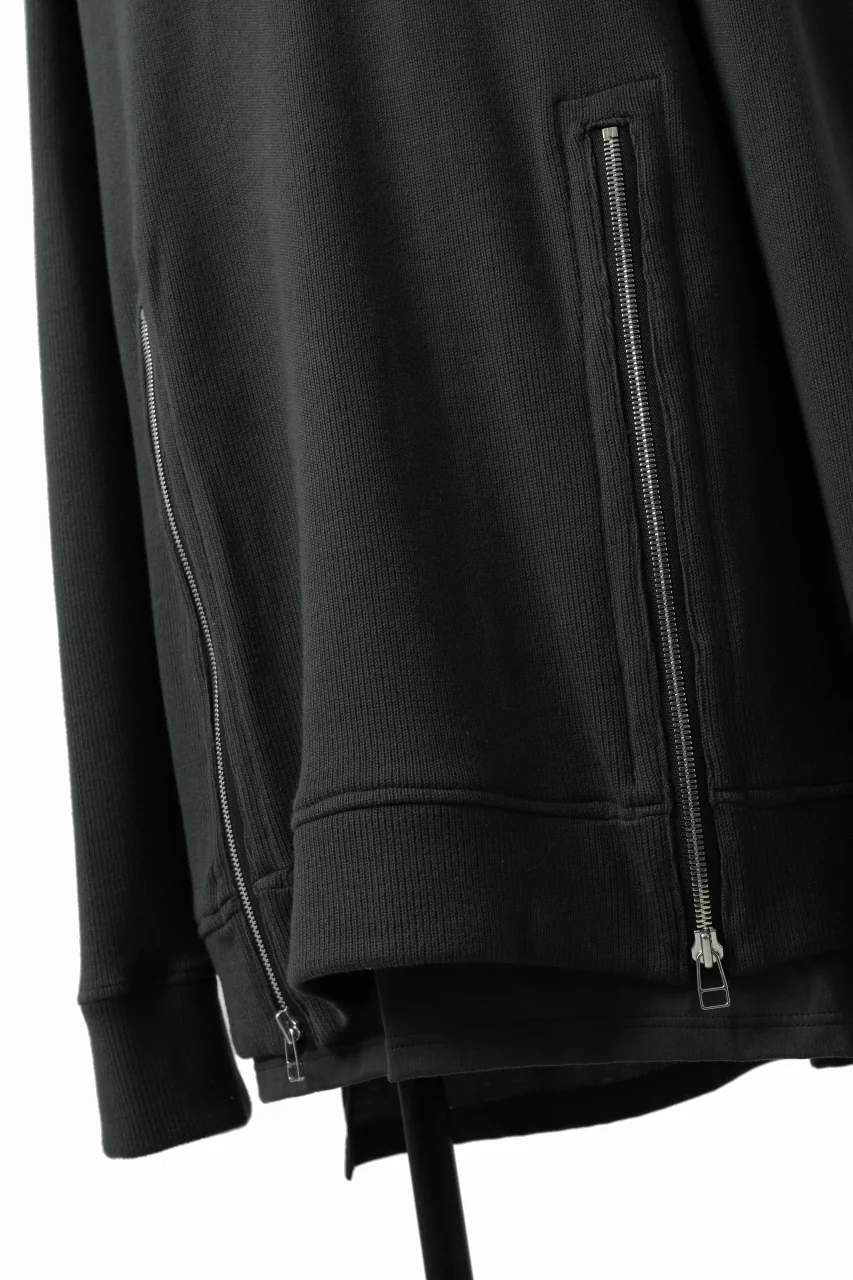 A.F ARTEFACT LAYERED ZIP PULLOVER / COTTON KNIT+JERSEY (KHAKI) - Image 21
