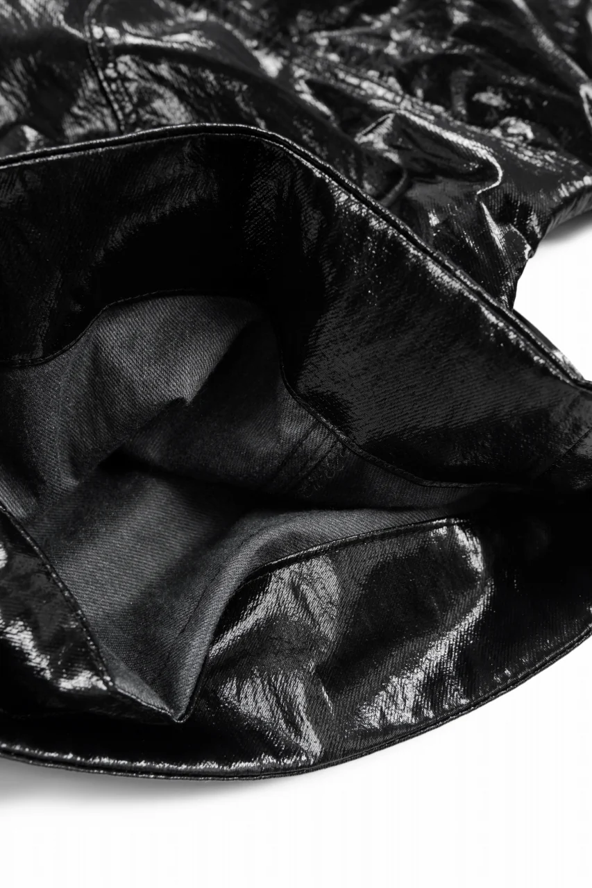 A.F ARTEFACT LEATHER TEC ZIP CARGO SHORTS (BLACK) - Image 14