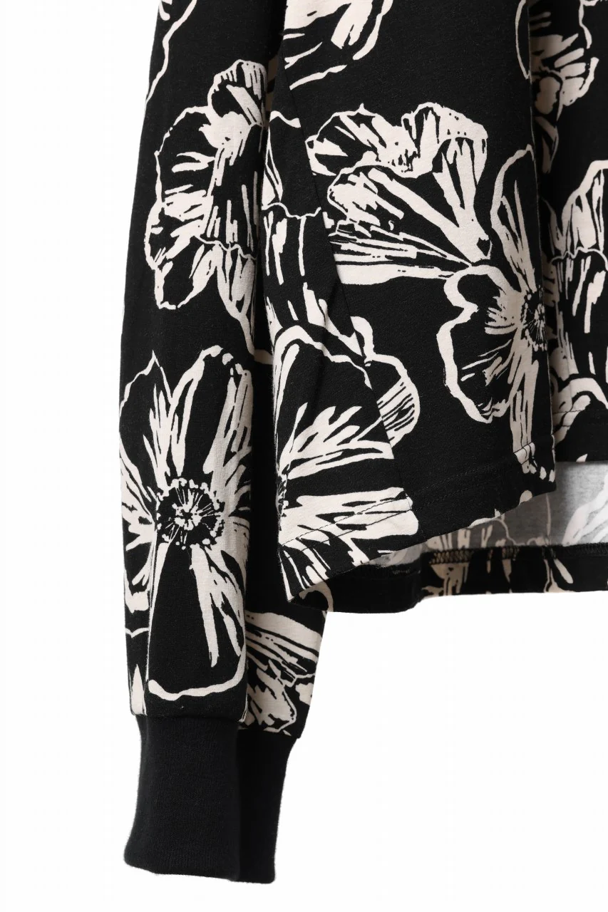 A.F ARTEFACT limited FLOWER PRINT LONG SLEEVE TEE (BLACK x WHITE) - Image 6