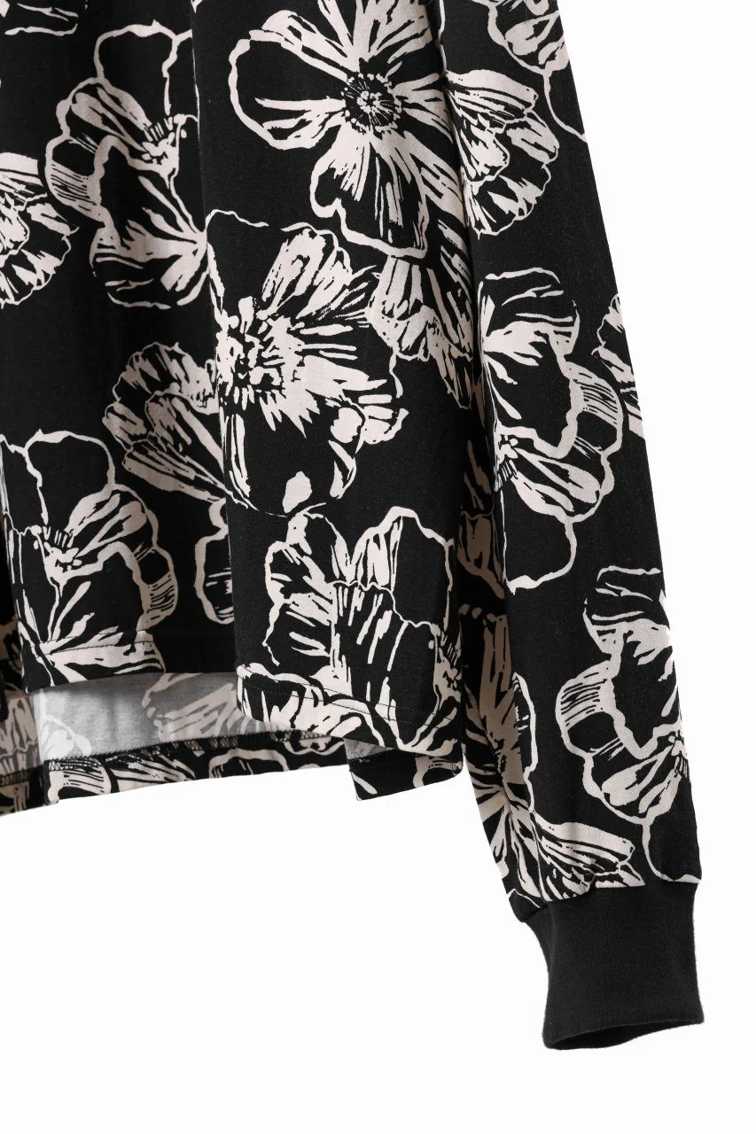 A.F ARTEFACT limited FLOWER PRINT LONG SLEEVE TEE (BLACK x WHITE) - Image 8