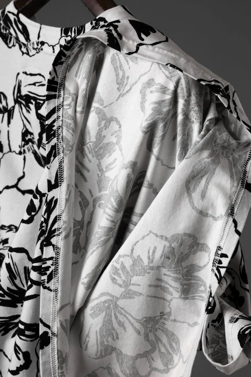 A.F ARTEFACT limited FLOWER PRINT SHORT SLEEVE TEE (WHITE x BLACK) - Image 10
