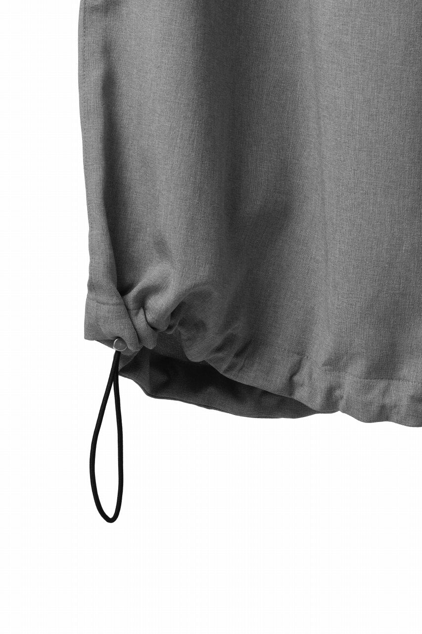 A.F ARTEFACT limited TUCK SQUEEZING WIDE PANTS / BACK STRIPE WOOLY CLOTH (L.GREY) - Image 10