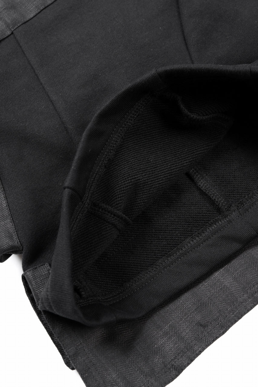 A.F ARTEFACT LINEN COMBINATION SWEAT CARGO-SHORTS (BLACK) - Image 11