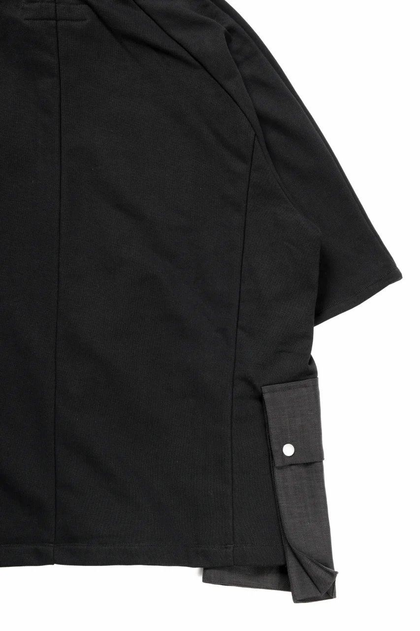 A.F ARTEFACT LINEN COMBINATION SWEAT HOODIE HS TOP (BLACK) - Image 11