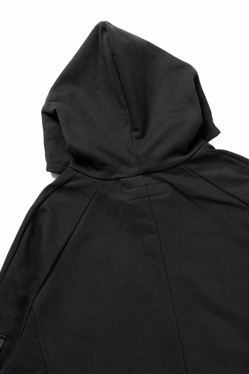 A.F ARTEFACT LINEN COMBINATION SWEAT HOODIE HS TOP (BLACK) - Image 12