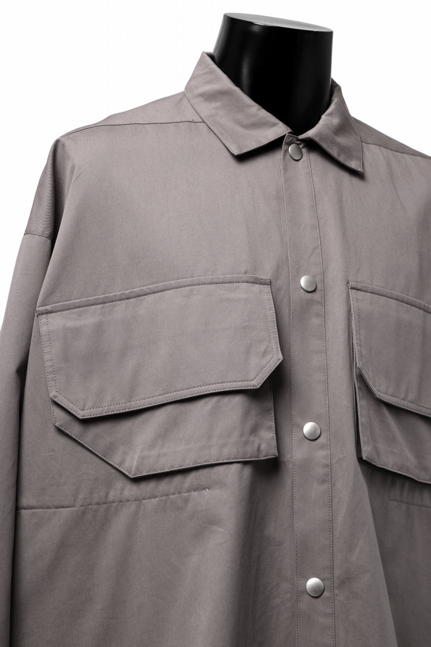 A.F ARTEFACT LONG-BACK MILITARY SHIRT (GREY) - Image 11