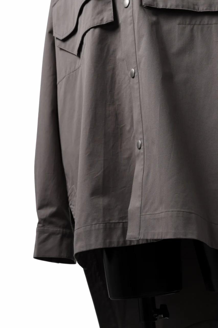 A.F ARTEFACT LONG-BACK MILITARY SHIRT (GREY) - Image 12