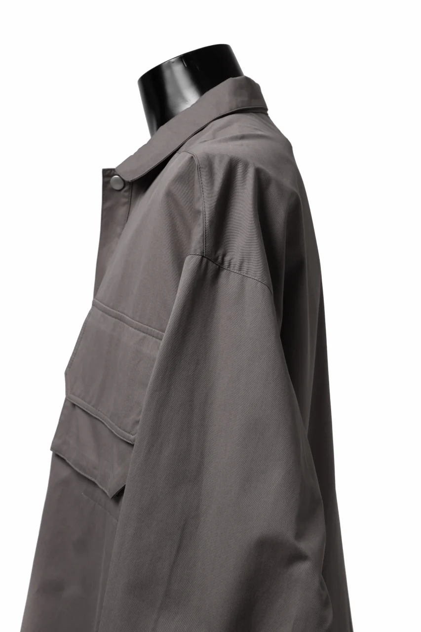 A.F ARTEFACT LONG-BACK MILITARY SHIRT (GREY) - Image 13