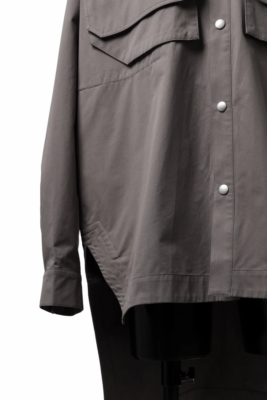 A.F ARTEFACT LONG-BACK MILITARY SHIRT (GREY) - Image 9