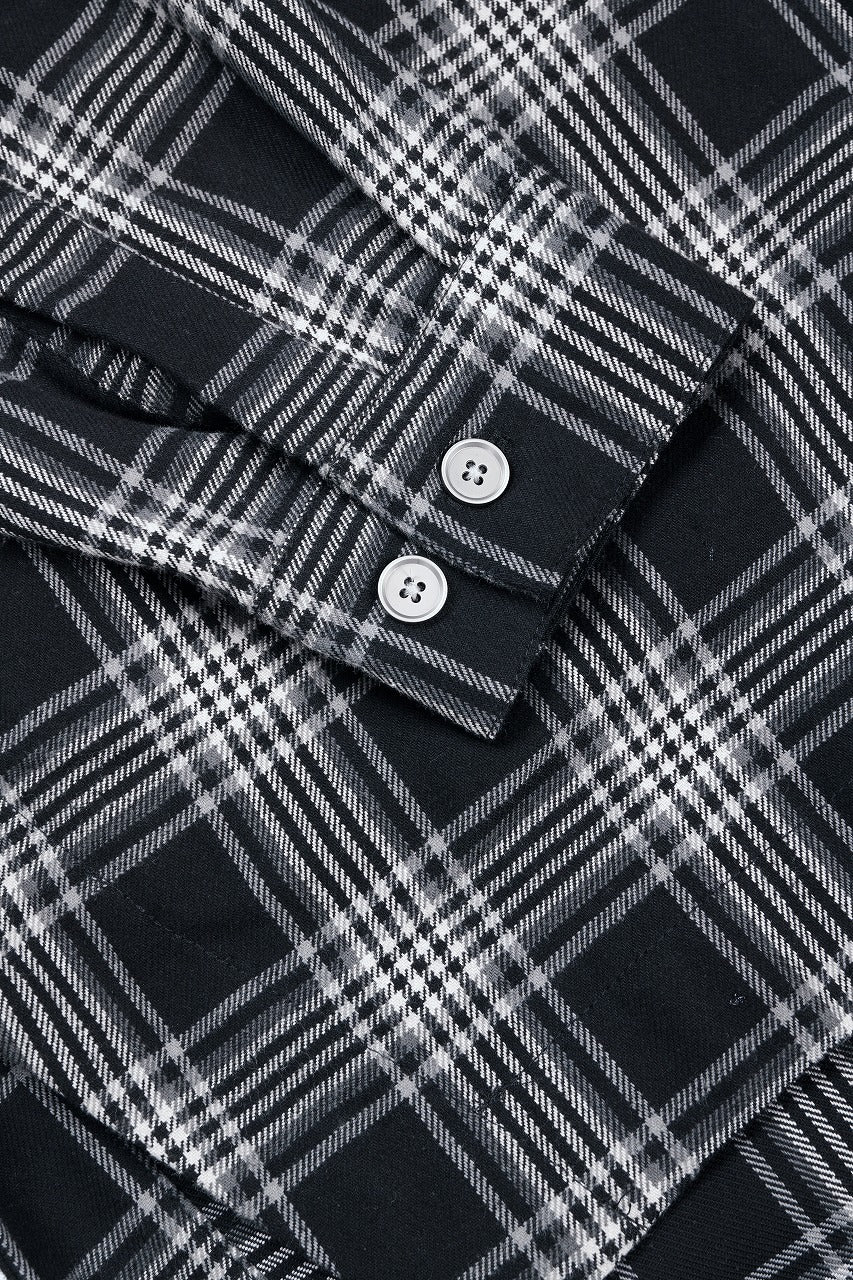 A.F ARTEFACT LONG SHIRT / TARTAN CHECK (BLACK x GREY) - Image 10