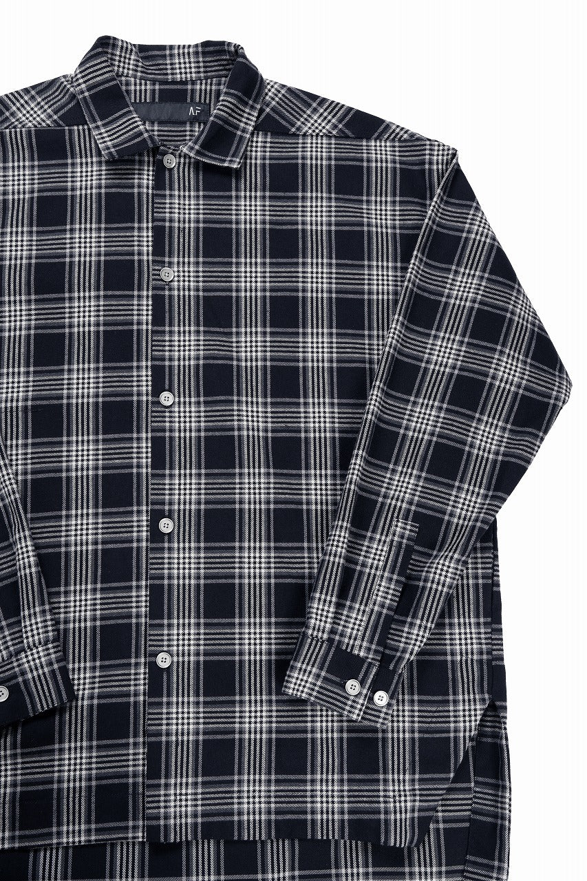 A.F ARTEFACT LONG SHIRT / TARTAN CHECK (BLACK x GREY) - Image 5