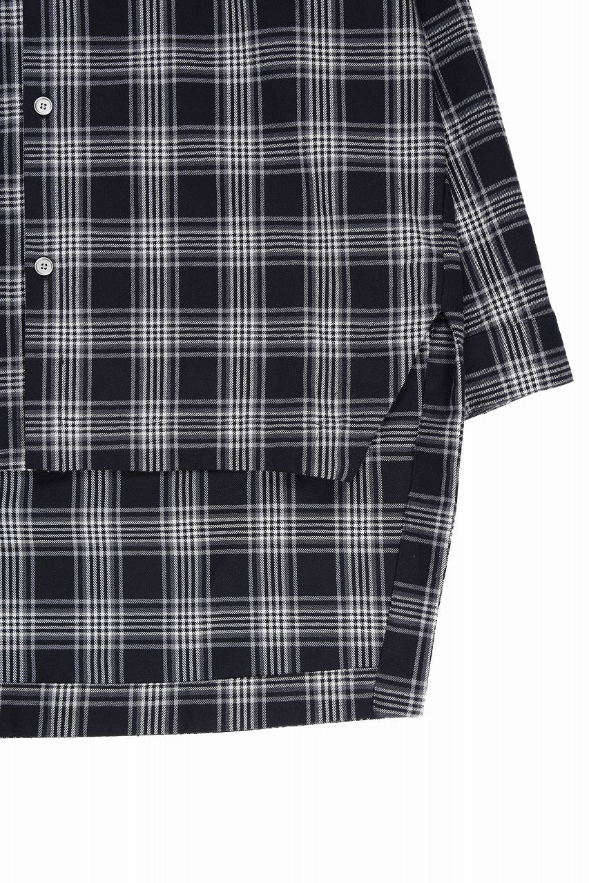 A.F ARTEFACT LONG SHIRT / TARTAN CHECK (BLACK x GREY) - Image 7