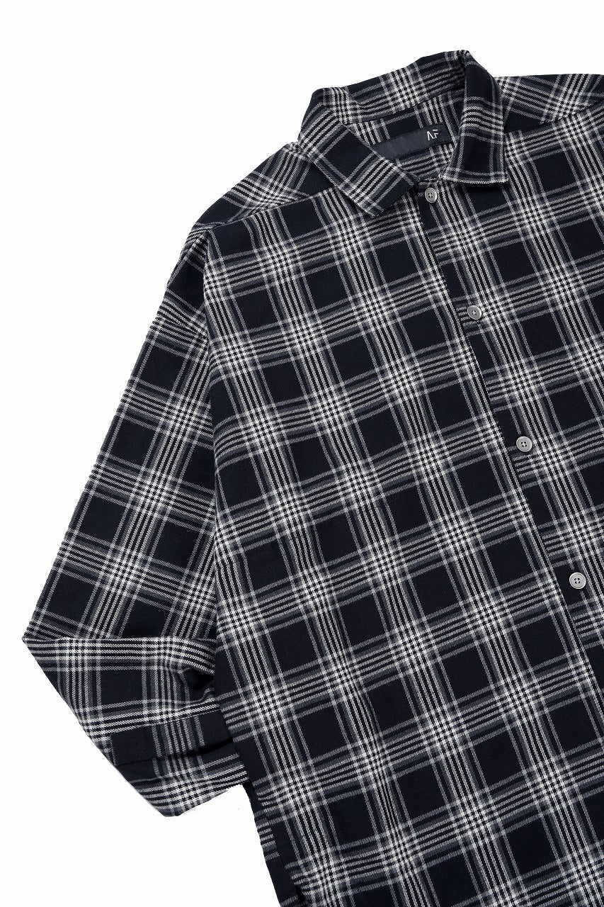 A.F ARTEFACT LONG SHIRT / TARTAN CHECK (BLACK x GREY) - Image 9