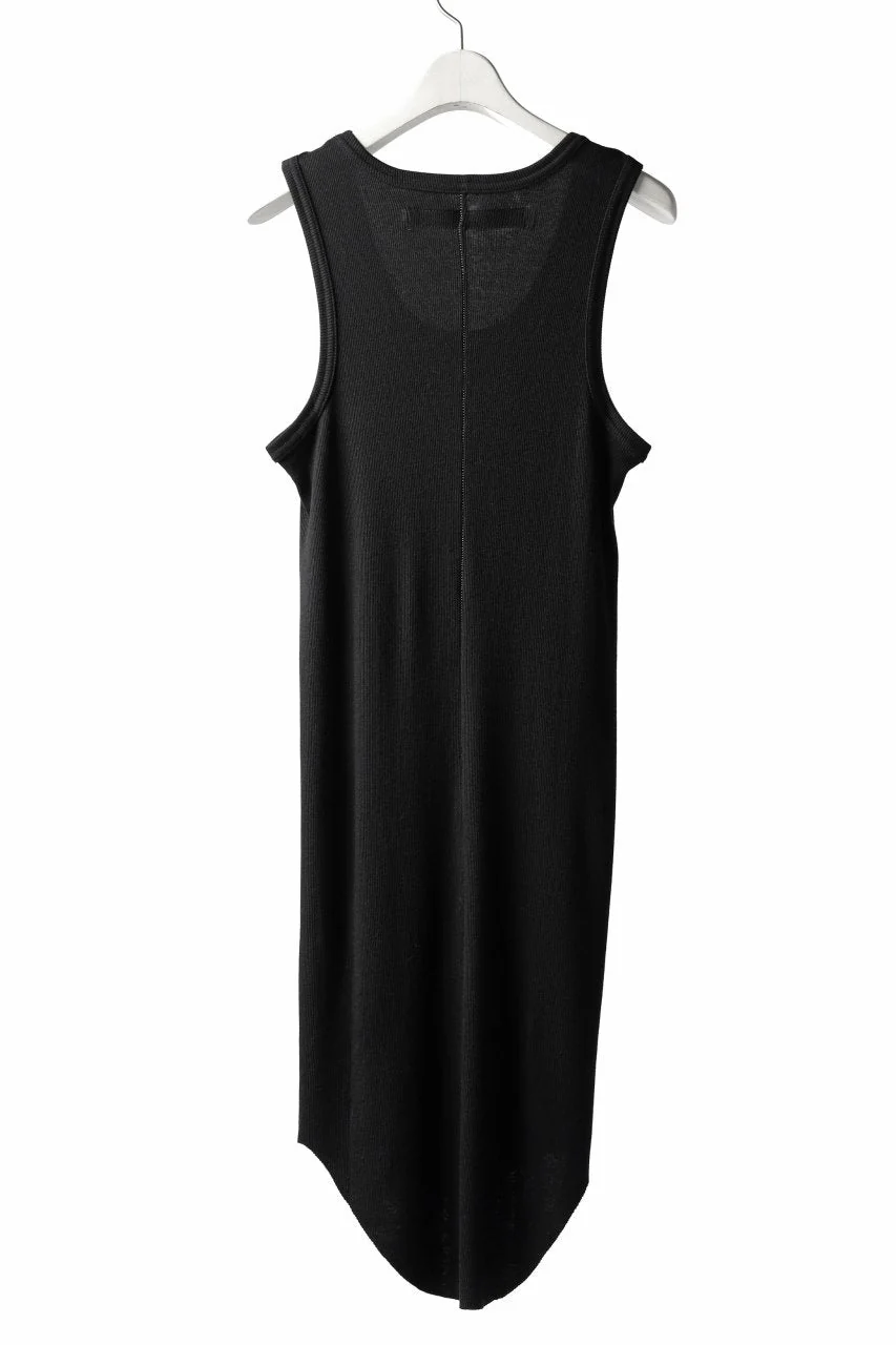 A.F ARTEFACT LONG TANK TOP / RIB COTTON (BLACK) - Image 3