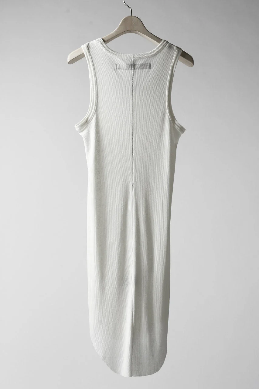A.F ARTEFACT LONG TANK TOP / RIB COTTON  (WHITE) - Image 3