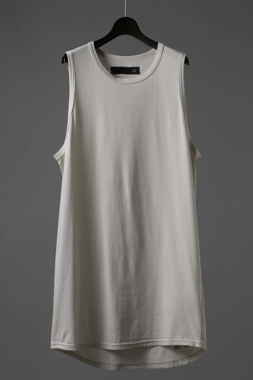 A.F ARTEFACT LOOSEY LONG TANK TOP / PRINT TYPE-A (IVORY) - Image 2