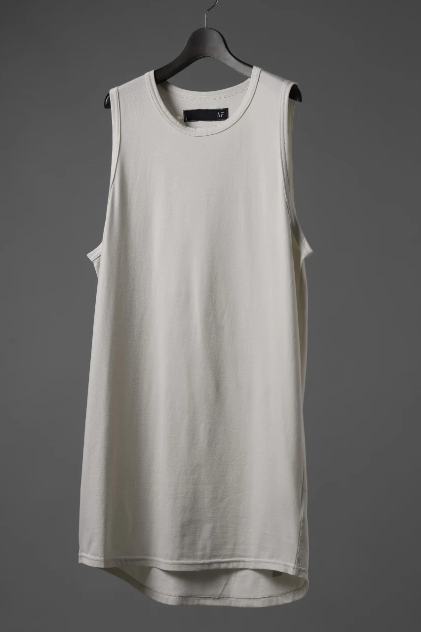 A.F ARTEFACT LOOSEY LONG TANK TOP / PRINT TYPE-A (IVORY) - Image 3
