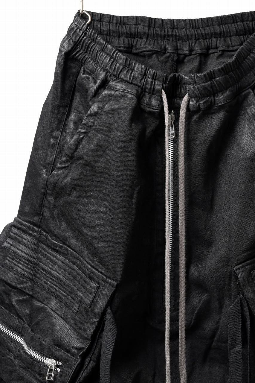 A.F ARTEFACT LOWCROTCH MILITARY WIDE SHORTS / COATING TWILL (BLACK) - Image 6