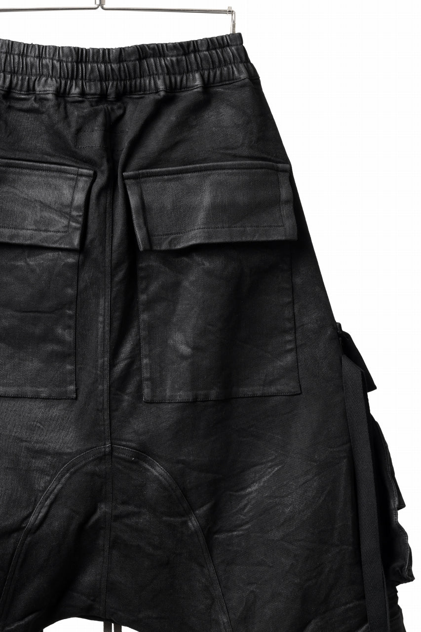 A.F ARTEFACT LOWCROTCH MILITARY WIDE SHORTS / COATING TWILL (BLACK) - Image 8