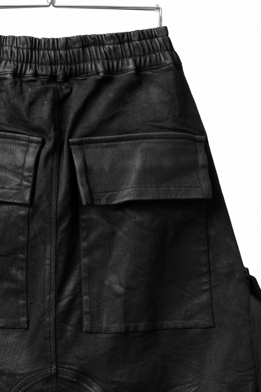 A.F ARTEFACT LOWCROTCH MILITARY WIDE SHORTS / COATING TWILL (BLACK) - Image 9