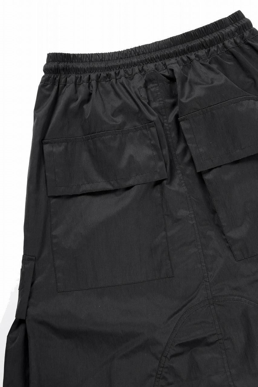 A.F ARTEFACT LOWCROTCH MILITARY WIDE SHORTS / TENCEL NYLON (BLACK) - Image 8
