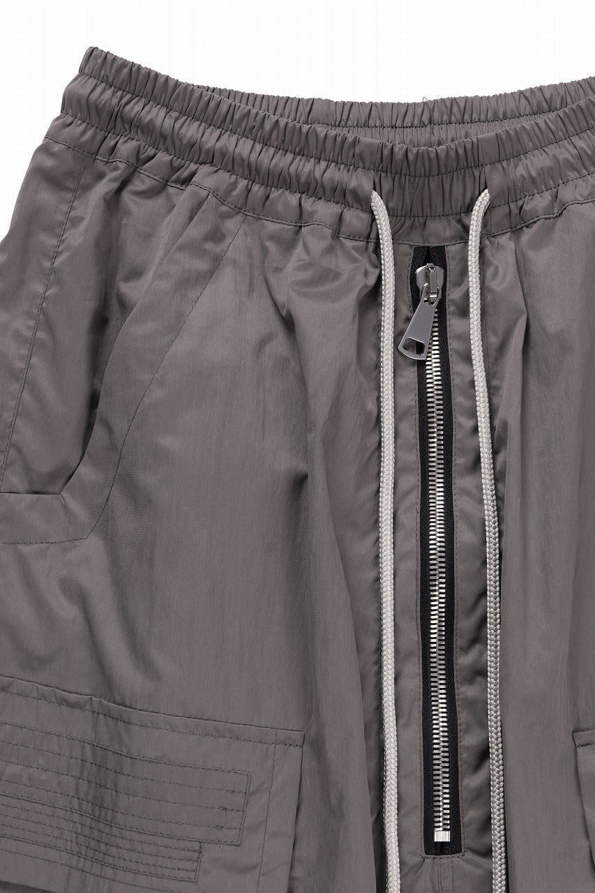 A.F ARTEFACT LOWCROTCH MILITARY WIDE SHORTS / TENCEL NYLON (GREY) - Image 3