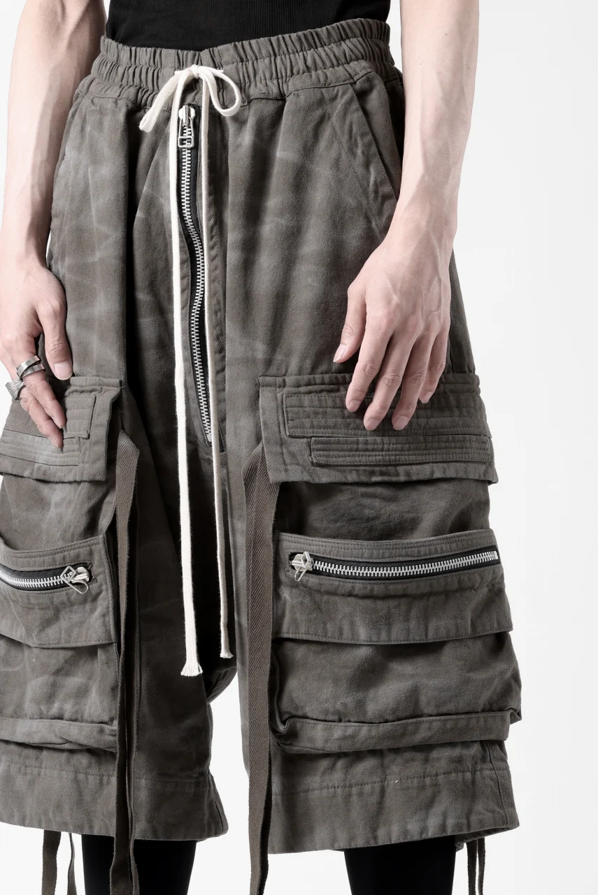 A.F ARTEFACT LOWCROTCH MILITARY WIDE SHORTS / VINTAGE DYED (KHAKI) - Image 15