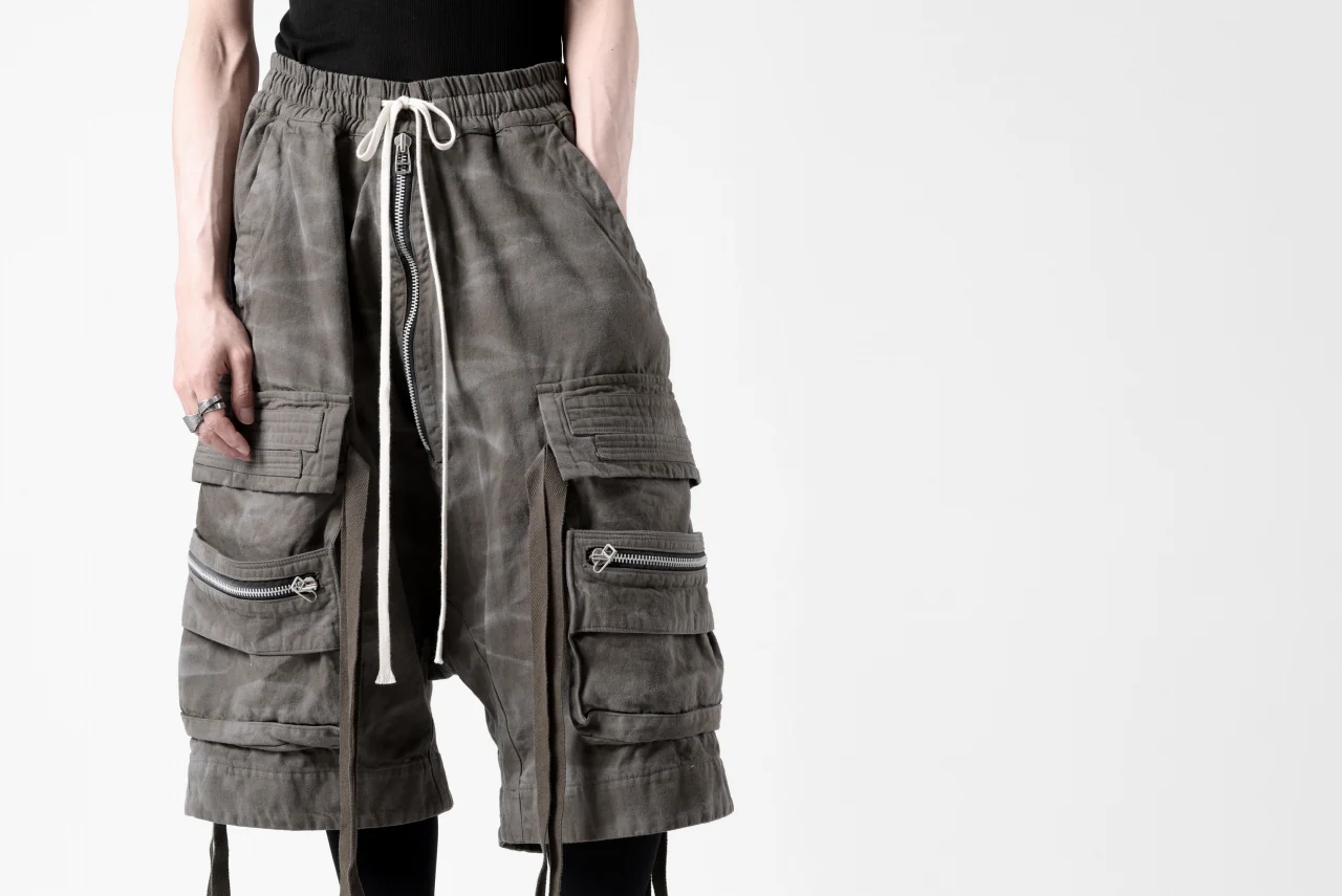 A.F ARTEFACT LOWCROTCH MILITARY WIDE SHORTS / VINTAGE DYED (KHAKI) - Image 21