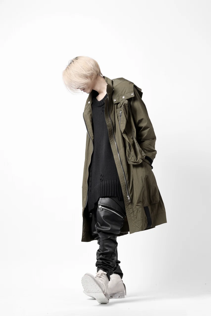 A.F ARTEFACT LOWGAUGE CABLE KNIT PULLOVER IRREGULAR-HEM (BLACK) - Image 31