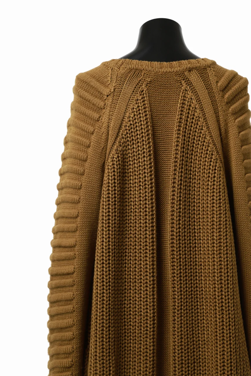 A.F ARTEFACT LOWGAUGE CABLE KNIT PULLOVER LADDER-SLEEVE (MUSTARD) - Image 28